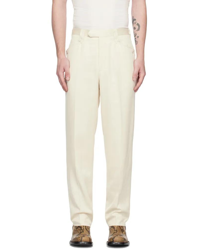 The Letters Off-White Western Trousers Ecru
