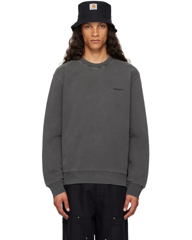 Carhartt WIP Black Duster Script Sweatshirt Gd