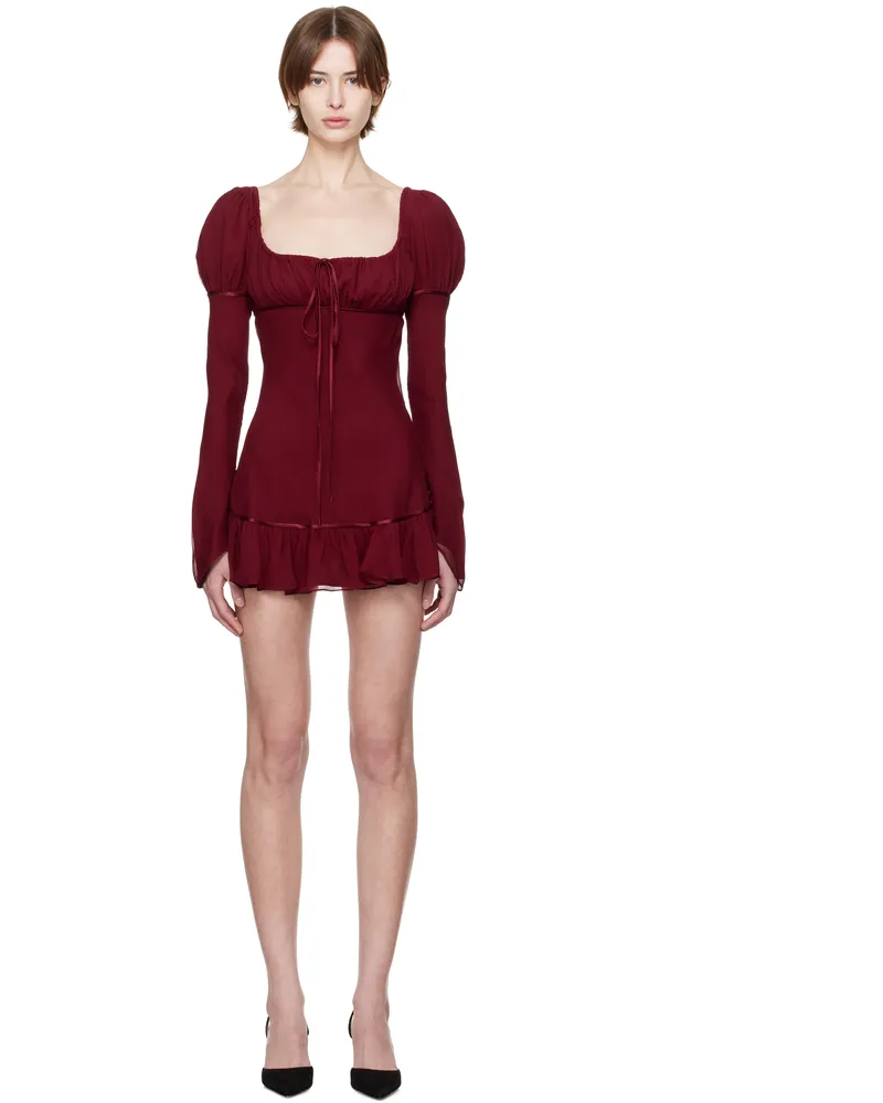 Mirror Palais Burgundy Fair Verona Minidress Sangre