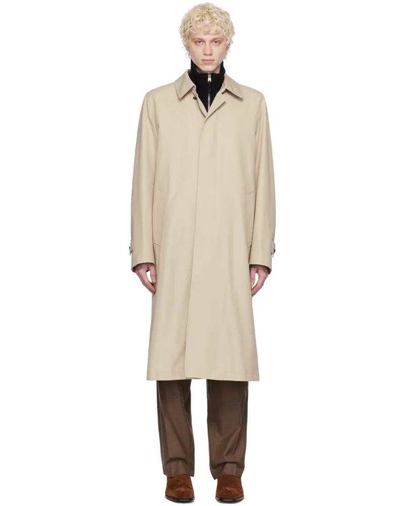 Tom Ford Beige Single-Breasted Coat Jb151