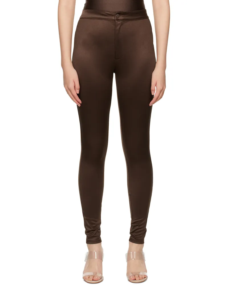 SKIMS Brown Disco Trousers Cocoa