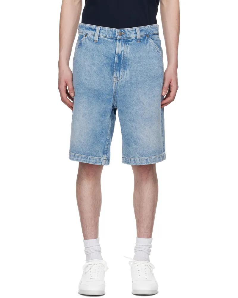 HUGO BOSS Blue Faded Denim Shorts 456light