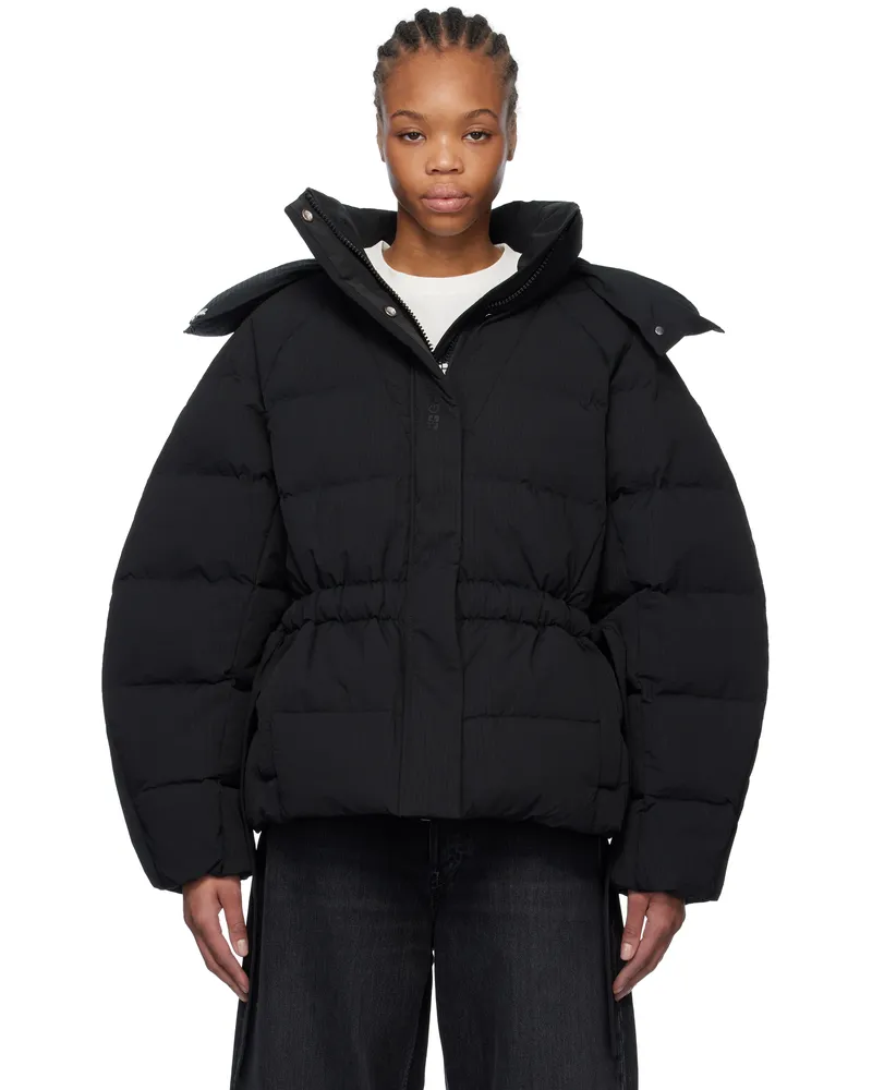 Ganni Black Tech Oversized Down Jacket 099