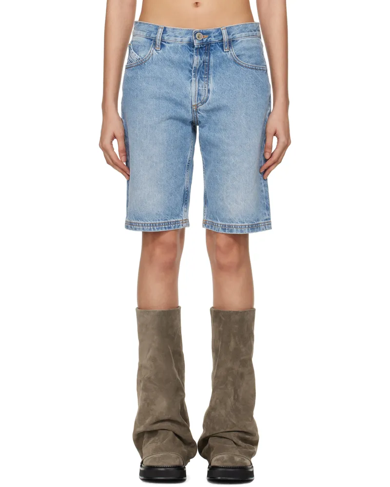 ATTICO Blue Washed Denim Shorts 024