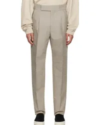 Fear of God Taupe Tapered Trousers Dove