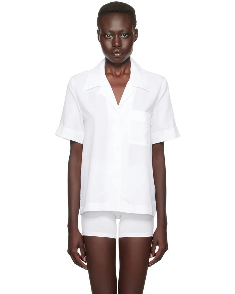 CDLP White Short Sleeve Pyjama Shirt White