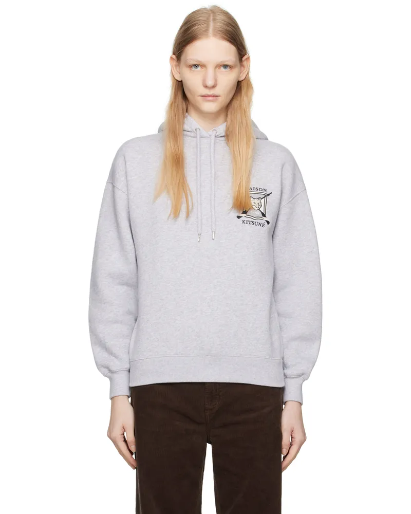 Kitsuné Gray College Fox Hoodie Light