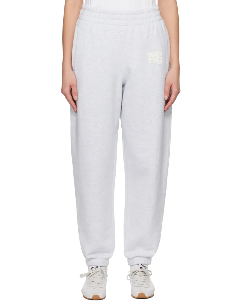 Alexander Wang Gray Puff Logo Sweatpants 050