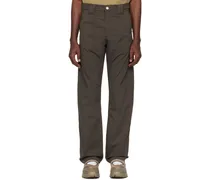 Brown Curved Trousers