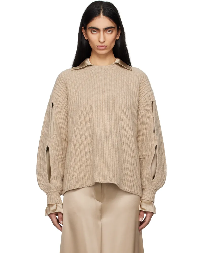 Nanushka Beige Jacint Sweater Ecr