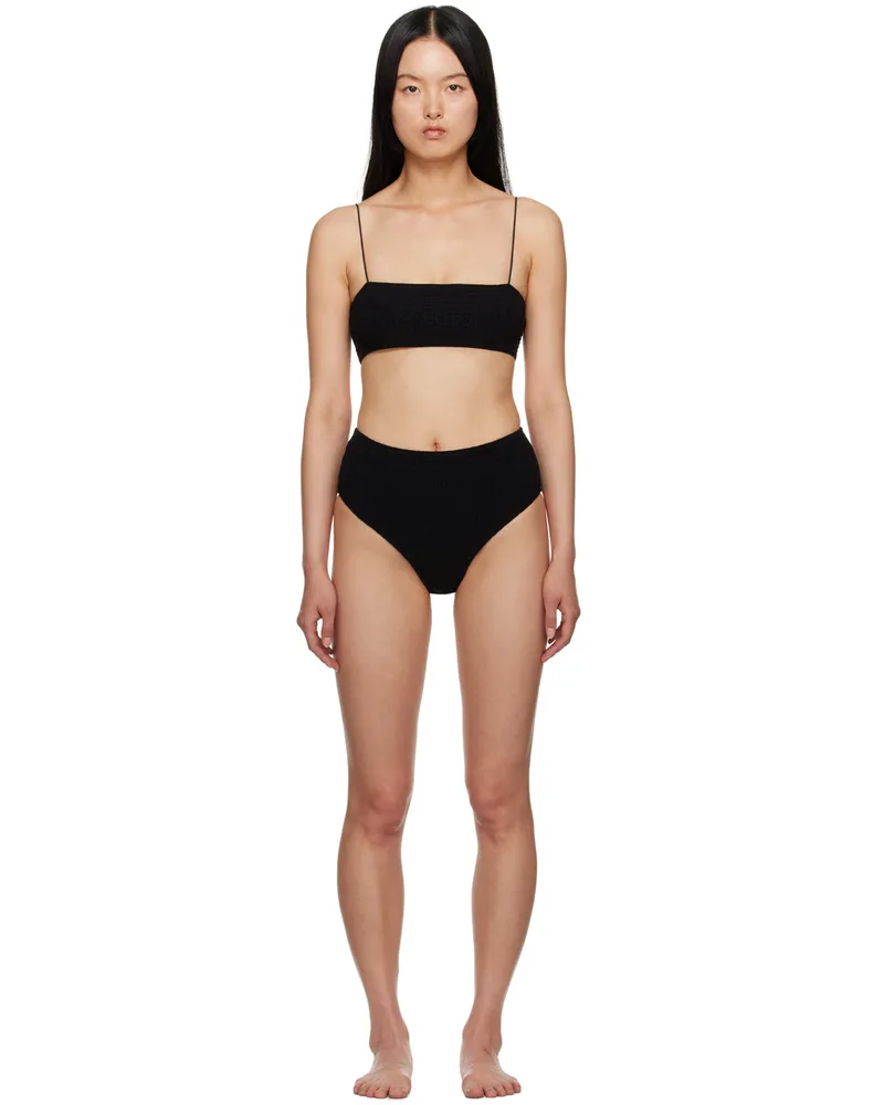 Totême Black Smocked Bikini 200
