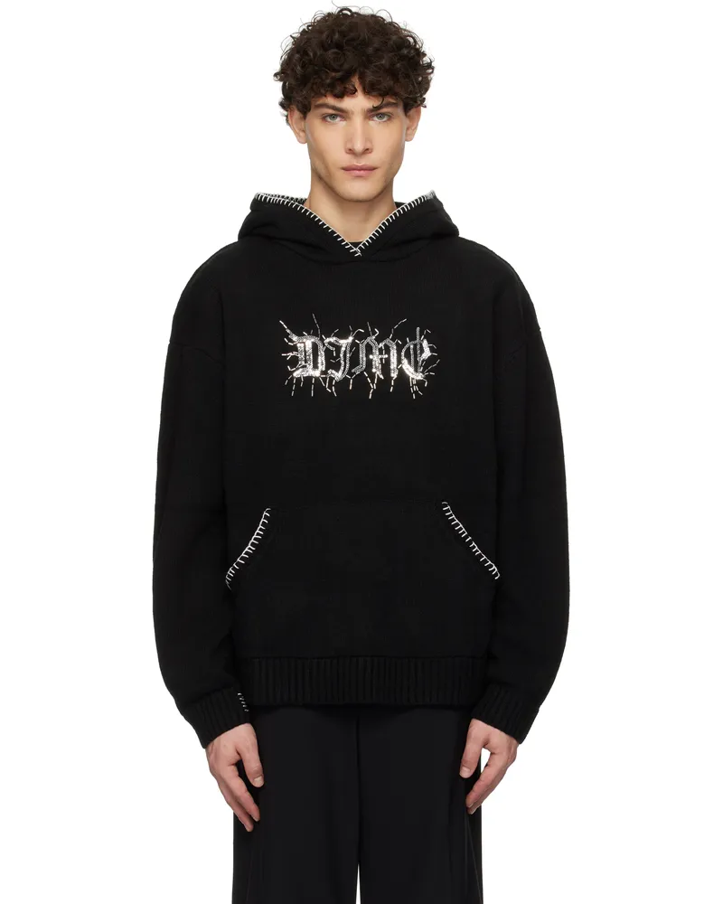 Dime Black Hardcore Wool Hoodie Vintage