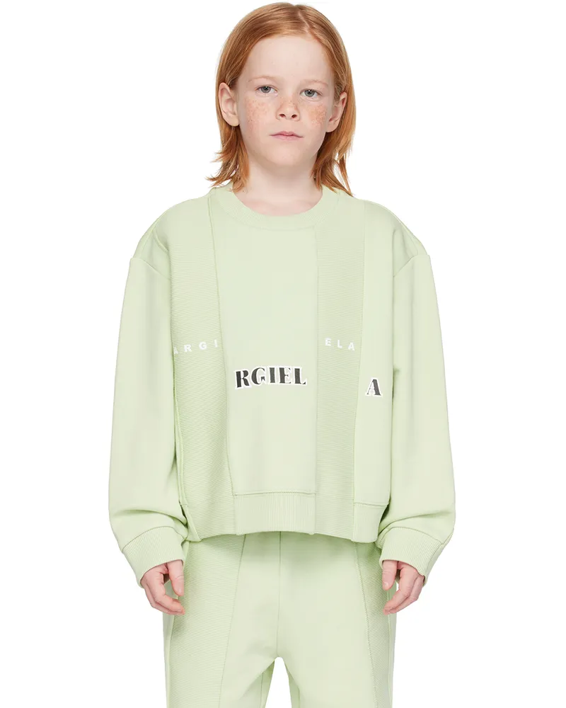 Maison Margiela Kids Green Printed Sweatshirt M6511