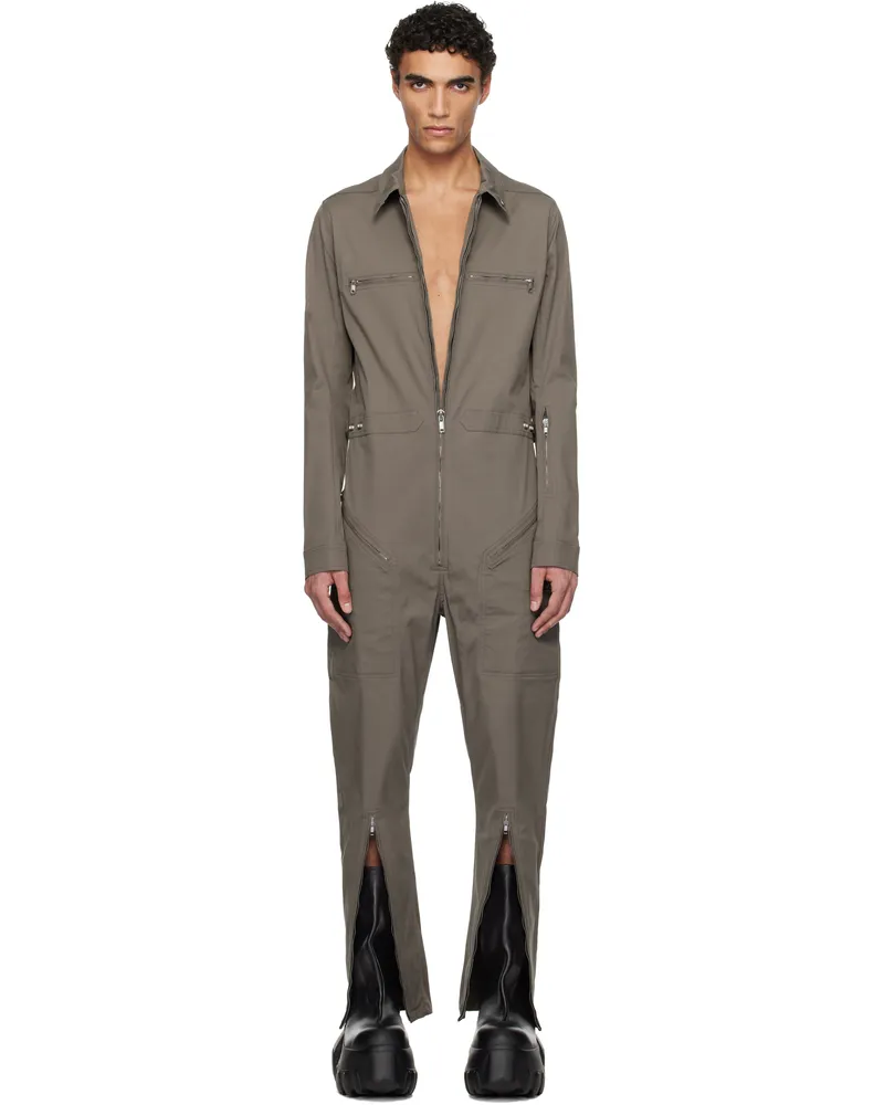 Rick Owens Gray Hollywood Headon Jumpsuit 34