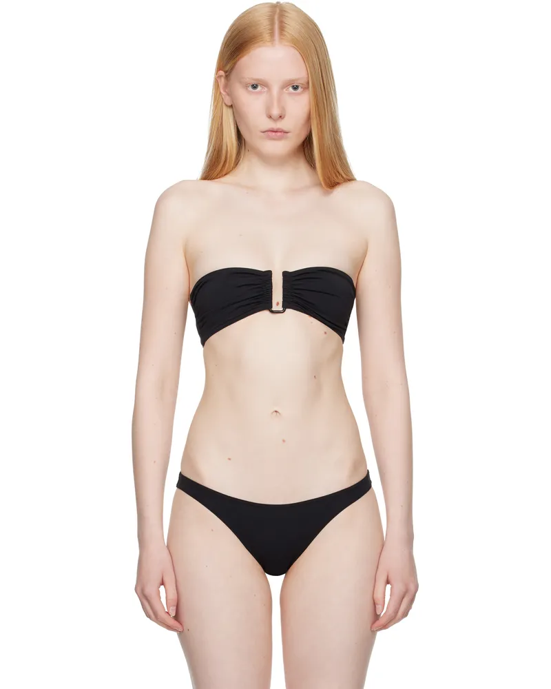 Eres Black Show Bandeau Bikini Top Noir