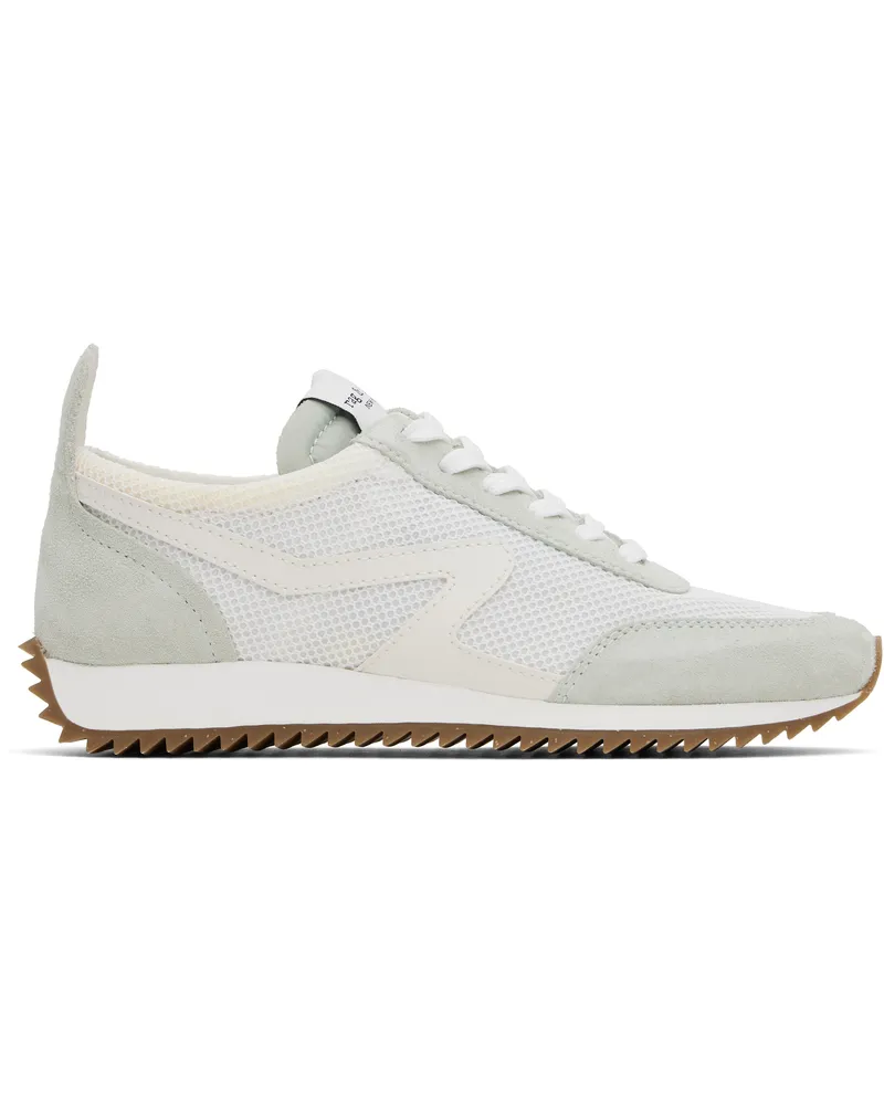 Rag & Bone Off-White & Green Retro Runner Sneakers Offwhtmint