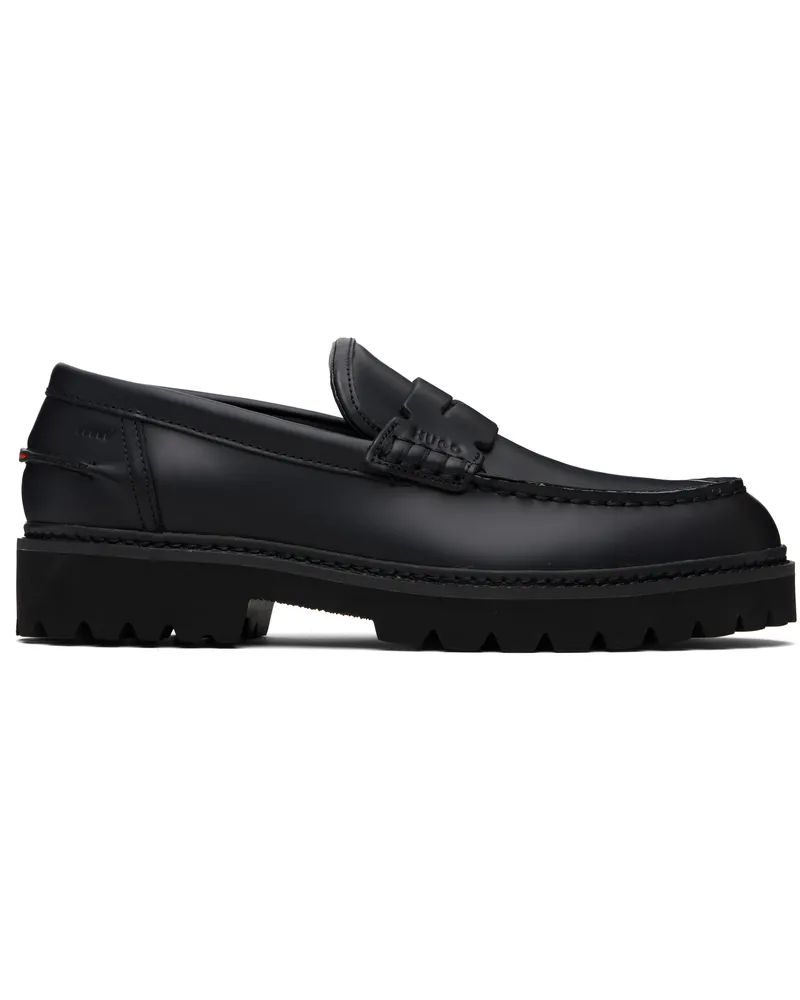 HUGO BOSS Black Lug Loafers 001-black