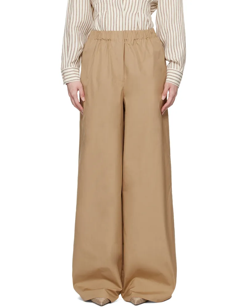 Max Mara Beige Navigli Trousers 25