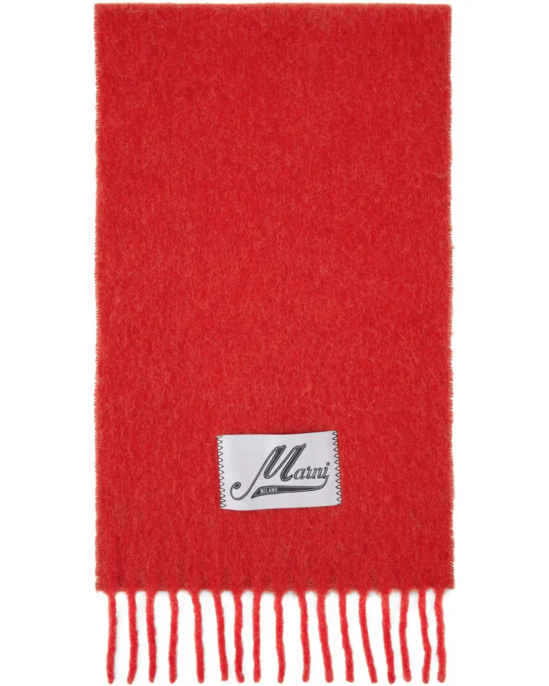 Marni Red Alpaca Scarf 00r63