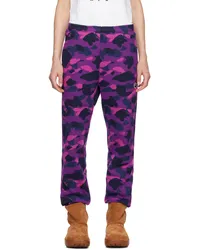 BAPE Purple Color Camo Sweatpants Purple