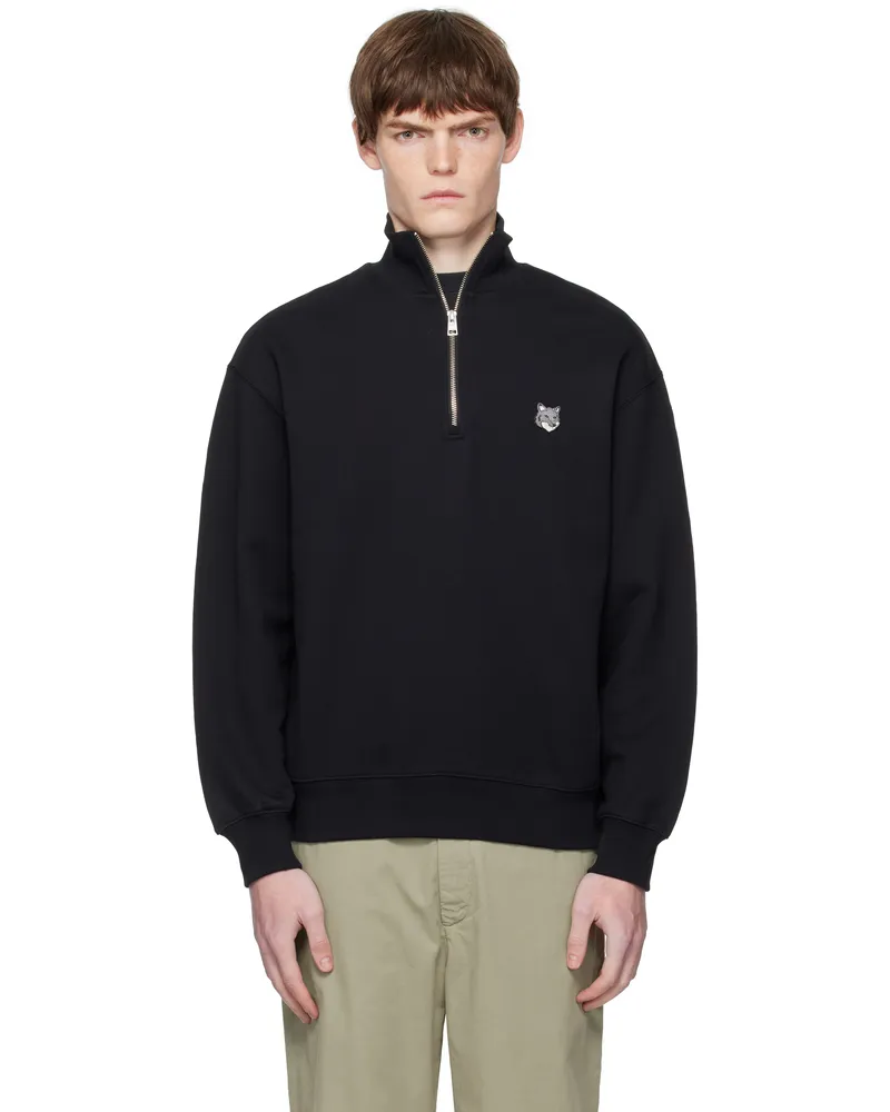 Kitsuné Black Fox Head Comfort Half Zip Sweatshirt P199