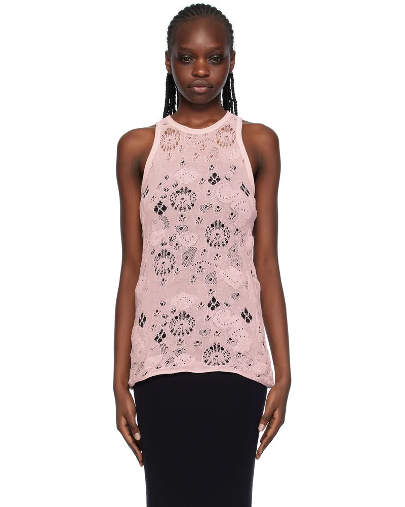 Olēnich Pink Racer Back Tank Top Blush