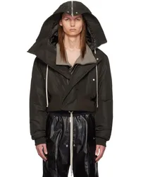 Rick Owens Gray Cropped Alice Bomber Jacket Drkdust