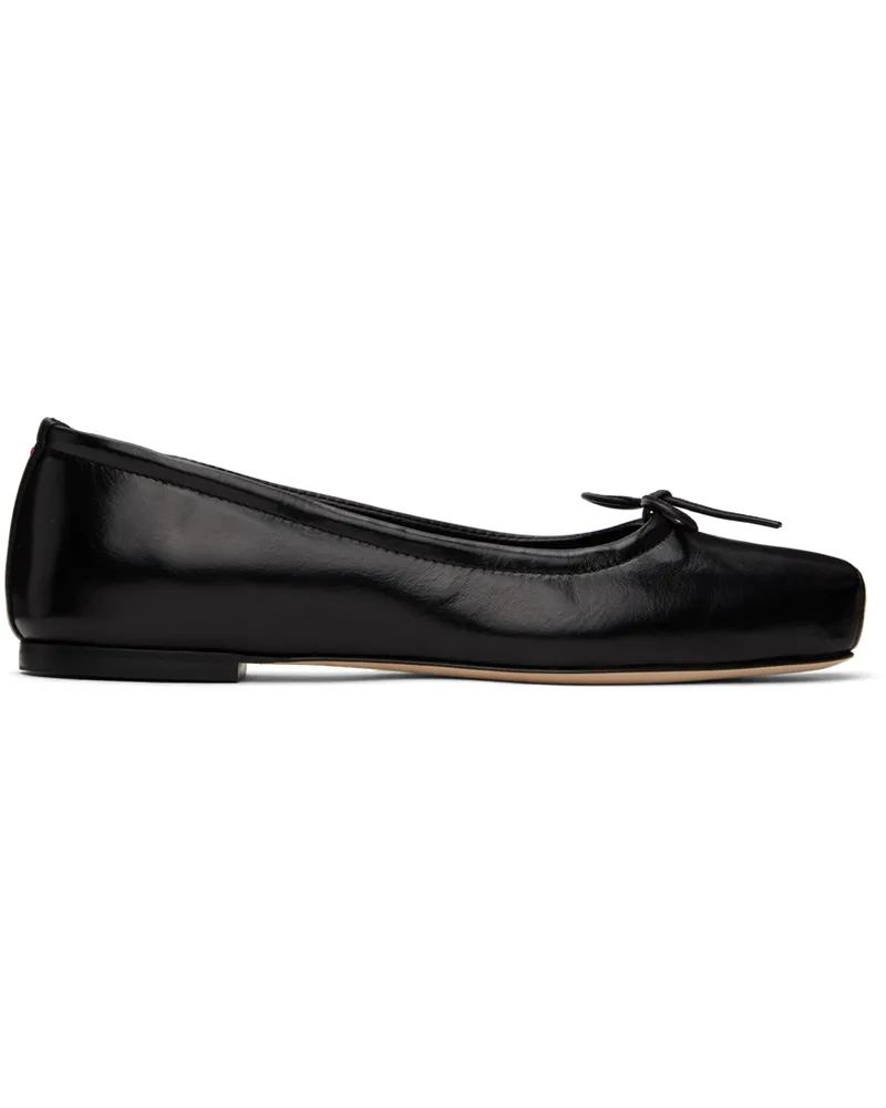 aeyde Black Gabriella Ballerina Flats Black