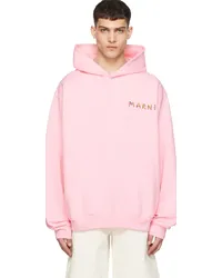 Marni Pink Printed Hoodie Cbcmagnolia