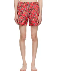 Vivienne Westwood Red Crazy Orb Swim Shorts Red