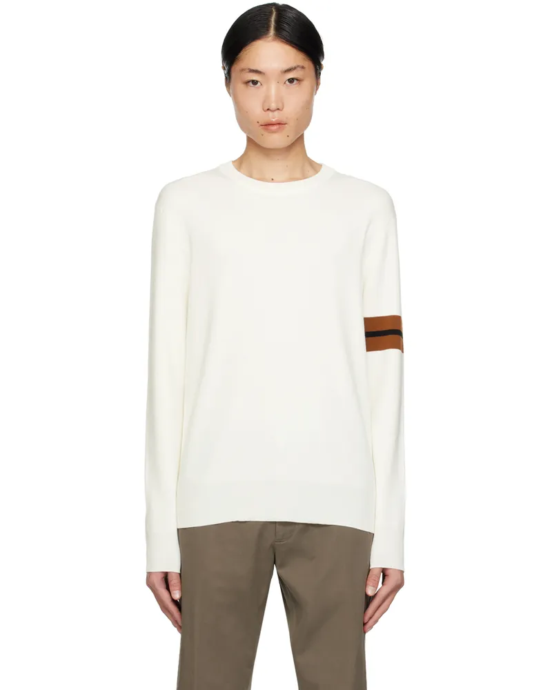 Ermenegildo Zegna Off-White Striped Sweater N01