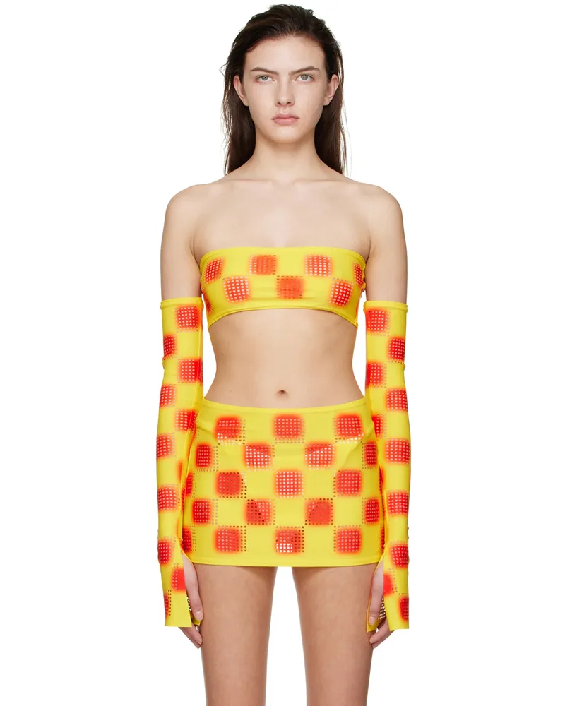 FAL-ASH Yellow Polyester T-Shirt Multi