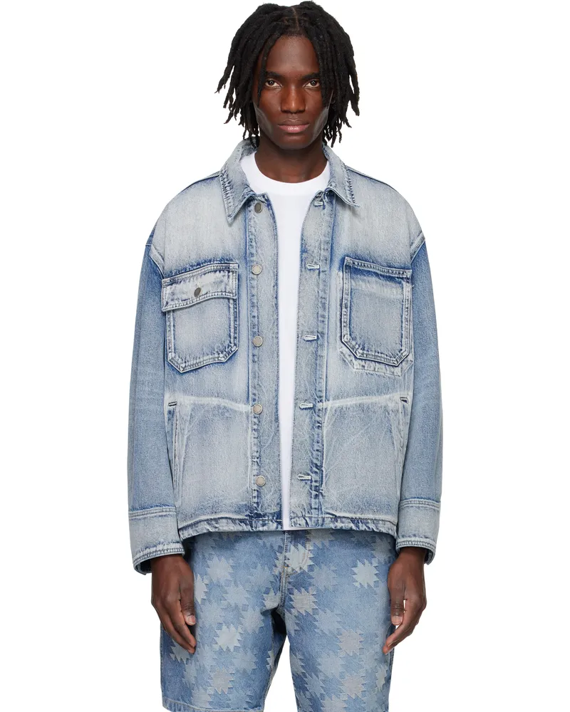 SOLID HOMME Blue Work Denim Jacket 321l