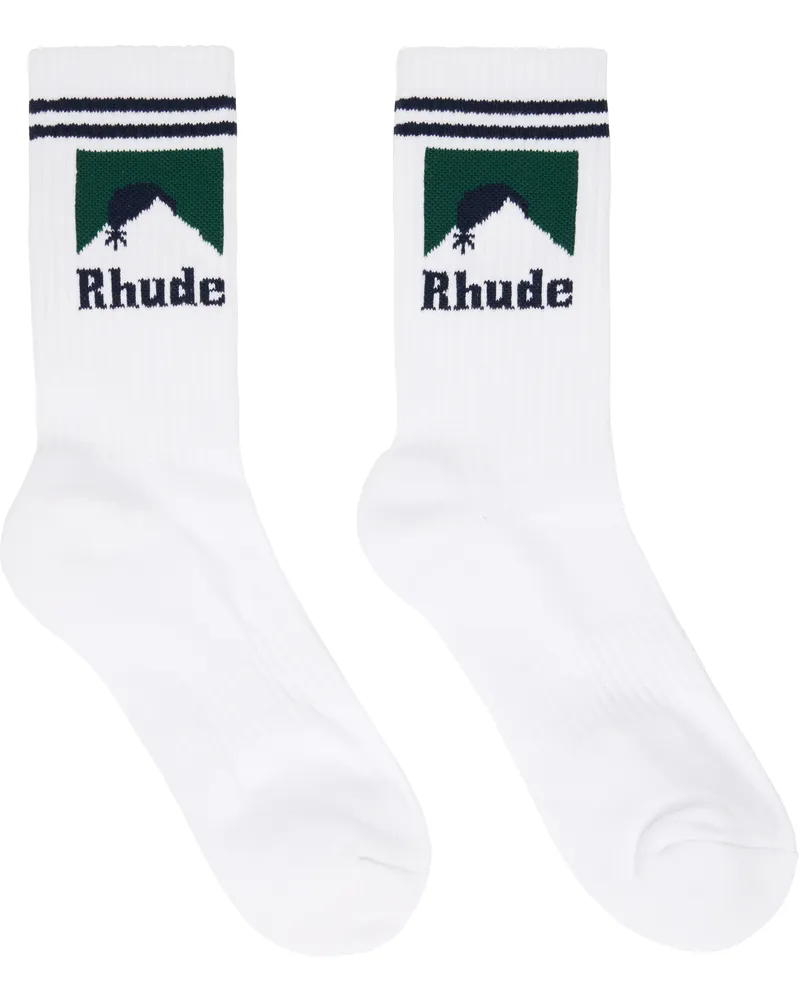 RHUDE White Moonlight Socks White