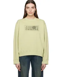 Maison Margiela Green Print Sweatshirt Pale