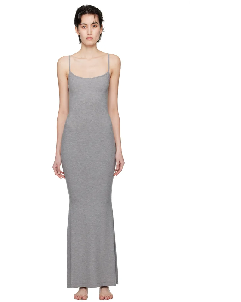 SKIMS Gray Soft Lounge Long Slip Maxi Dress Heather
