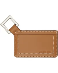 Jacquemus Brown Les Classiques 'Le porte-cartes Cuerda' Card Holder Light