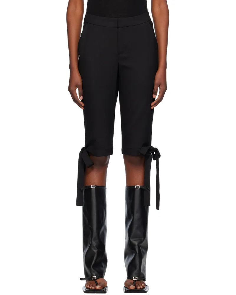 Fidan Novruzova Black Benedict Bow Capri Trousers Black