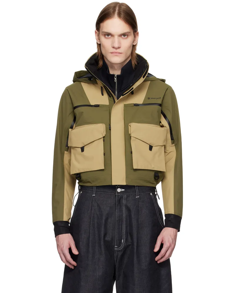 Snow Peak Khaki Toned Trout Edition 3L Wading Jacket Olive
