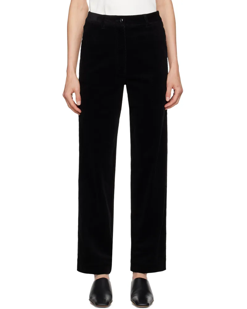 Nothing Written Black Straight Trousers Black