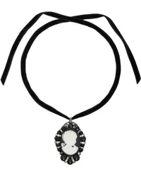 Anna Sui Black Erickson Beamon Edition Cameo Choker Black