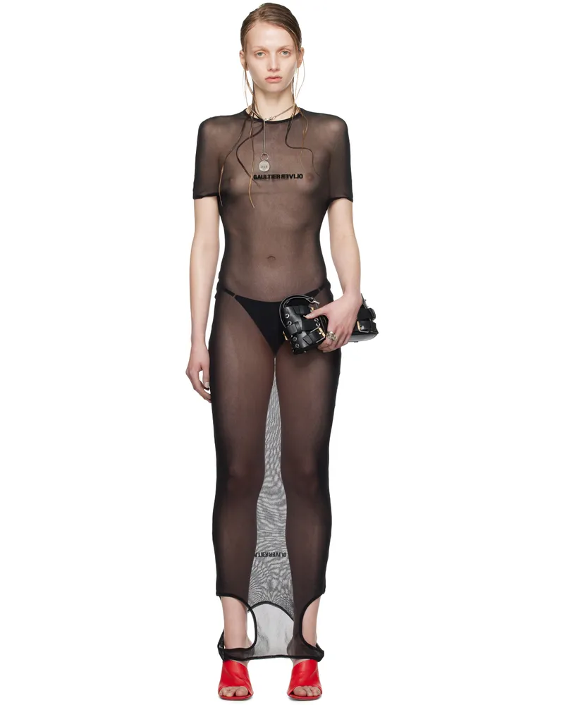 Jean Paul Gaultier Black Shayne Oliver Edition Maxi Dress 0000