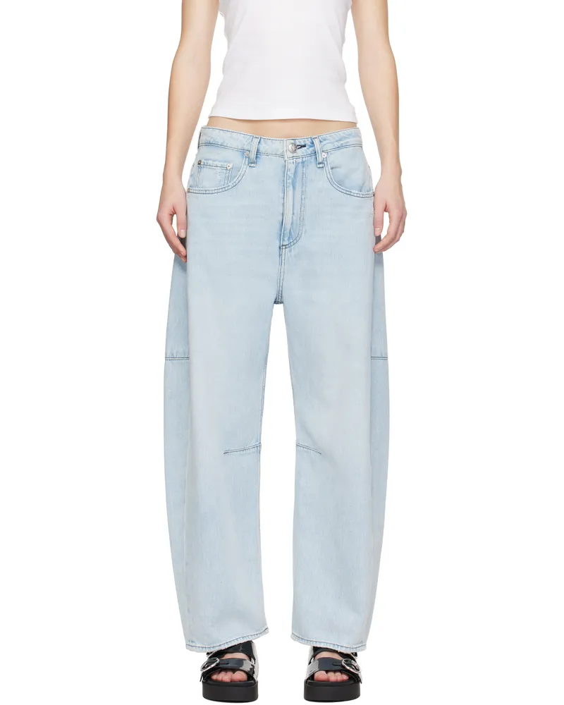 Rag & Bone Blue Straight Charlie High-Rise Barrel Jeans Millie