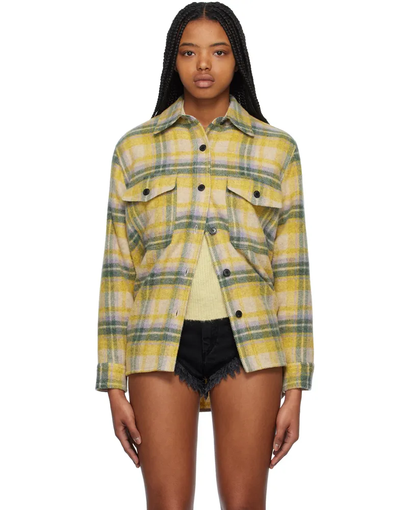 Étoile Isabel Marant Yellow & Green Faxon Jacket Ywgn