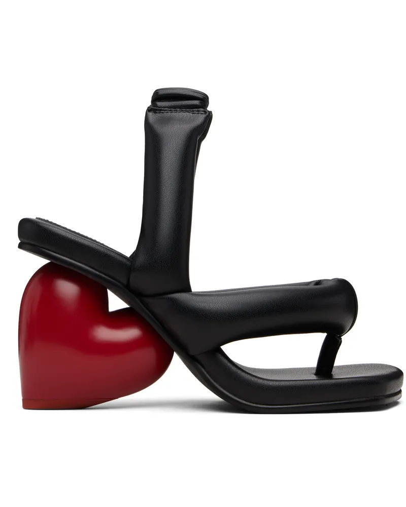 YUME YUME Black & Red Love Heeled Sandals Black