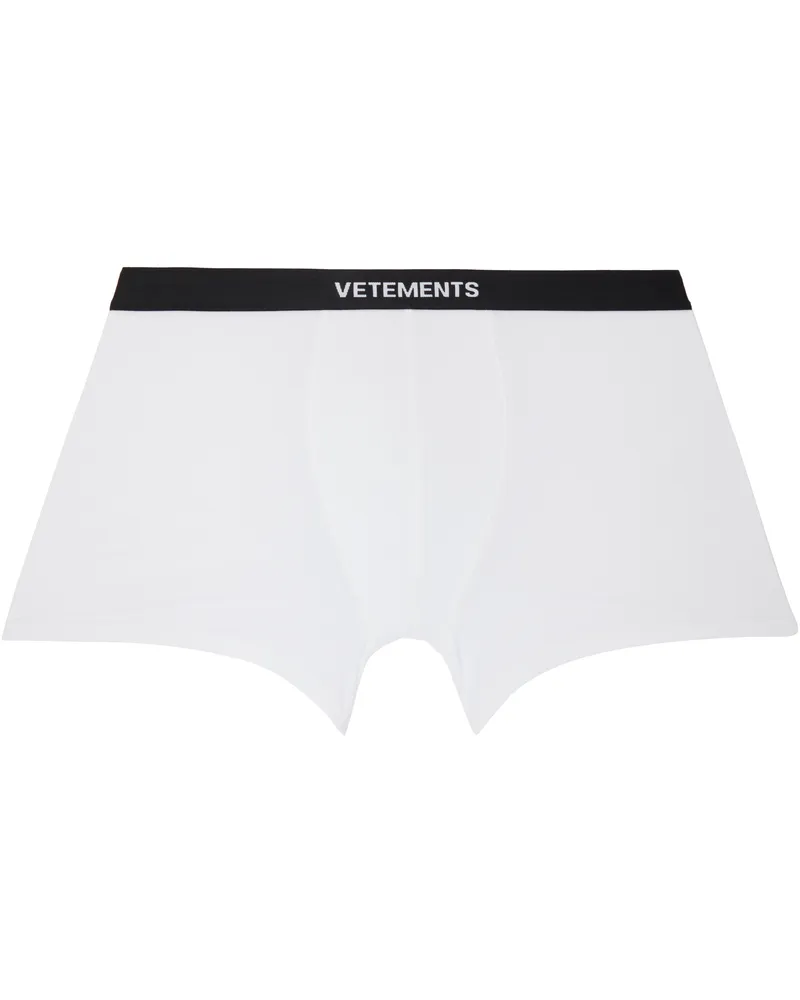 VETEMENTS White Logo Boxers White