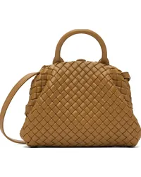 Bottega Veneta Tan Mini Top Handle Bag Camel