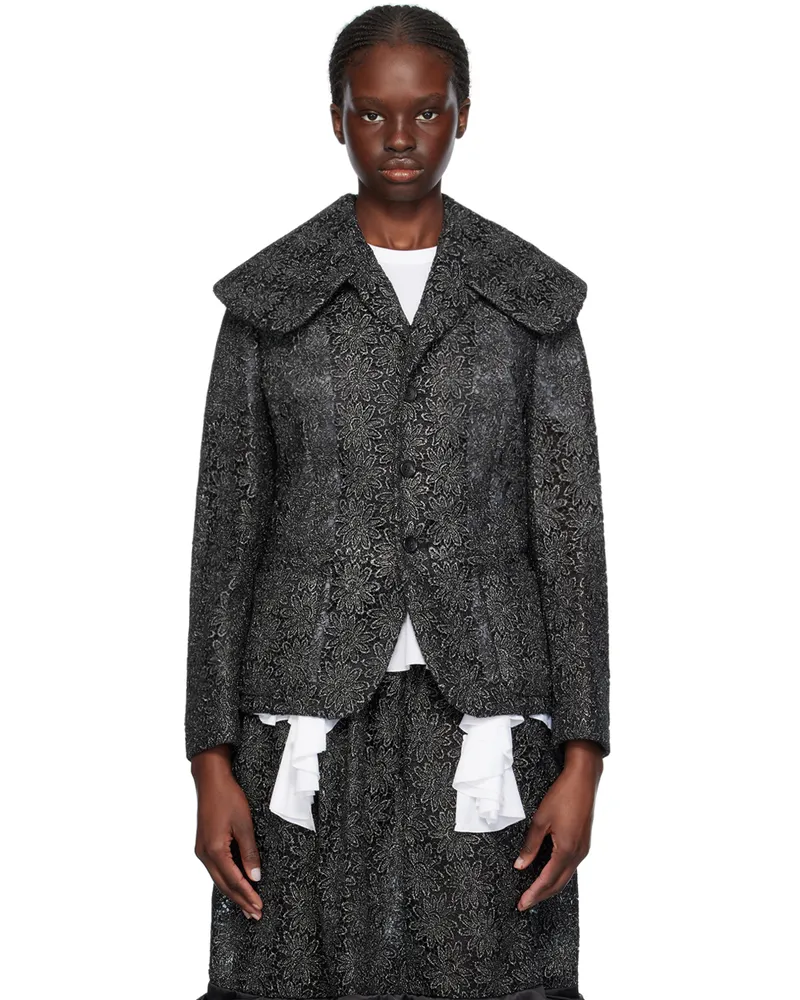 Comme des Garçons Black Floral Jacket 1