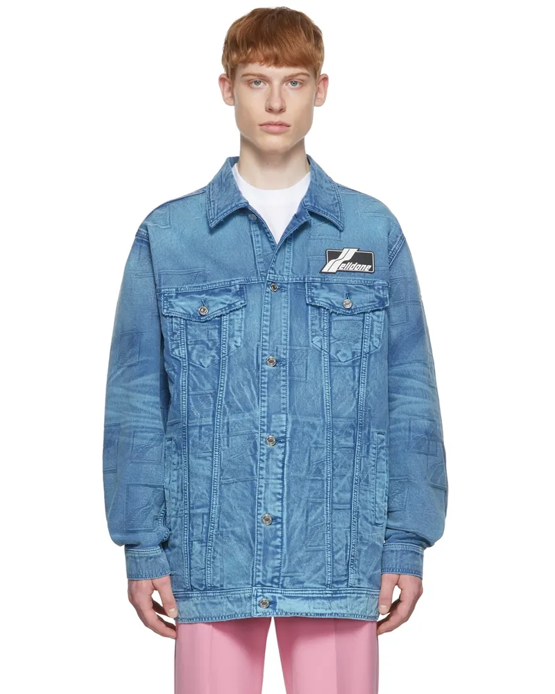 WE 11 DONE Blue Denim Jacket Blue