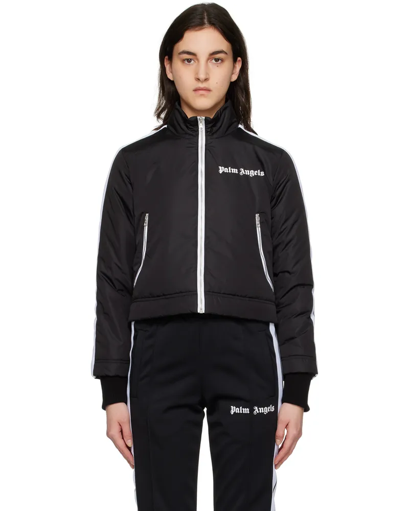 Palm Angels Black Insulated Jacket Black